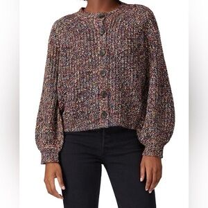 THE GREAT. The Sophomore Cardigan in Multi Colored Chunky Knit | Size 0 / XS